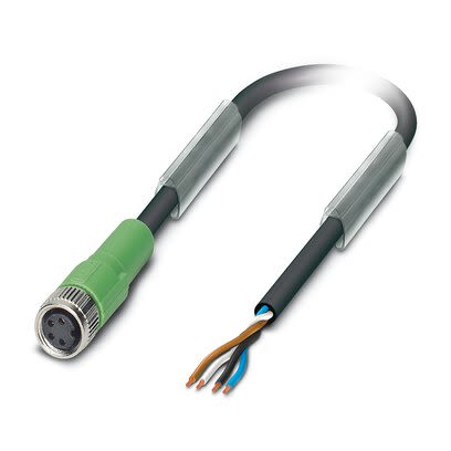 Phoenix Contact Straight 4 way Free Ends to Straight Female 4 way M8 Sensor Actuator Cable, 3m [1415551]; 281-272