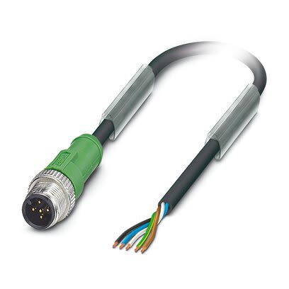 Phoenix Contact Straight Male 5 way M12 to Straight 5 way Free Ends Sensor Actuator Cable, 1.5m [1415675]; 281-291