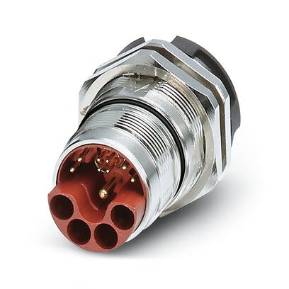 Phoenix Contact, 16272 IP67 Metal Rear Mount 3+N+PE Power Connector Plug, Rated At 30A, 630 V [1627205]; 281-428