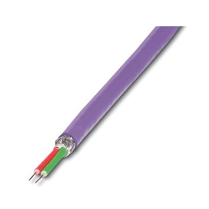 Phoenix Contact SAC Bus Cable, 2 Cores, 0.34 mm², Bus, 1m, Purple Polyurethane PUR Sheath, 22 AWG [2744652]; 281-429