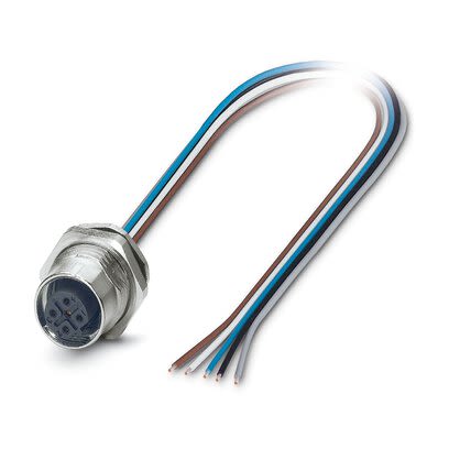 Phoenix Contact, 14196 IP65, IP67 Metal Rear Mount 5 Position Power Connector Socket, Rated At 4A, 60 V [1419674]; 281-563