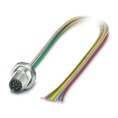 Phoenix Contact, 15546 IP65, IP67, IP69K Metal Rear Mount 8 Position Power Connector Plug, Rated At 2A, 30 V [1554694]; 281-569