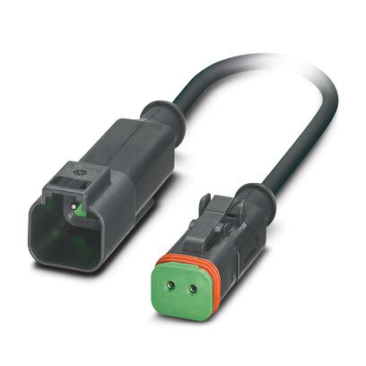 Phoenix Contact Straight Male 2 way Deutsch to Straight Female 2 way Deutsch Sensor Actuator Cable, 1.5m [1414993]; 281-601