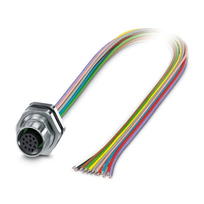 Phoenix Contact, 14115 IP65, IP67 Metal Rear Mount 8 Position Power Connector Socket, Rated At 2A, 30 V [1411588]; 281-620