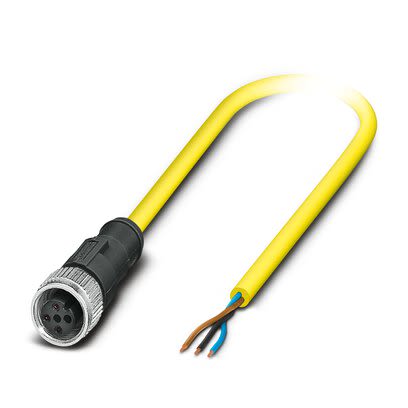 Phoenix Contact Straight 3 way Free Ends to Straight Female 3 way M12 Sensor Actuator Cable, 15m [1425108]; 281-809