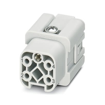 Phoenix Contact Heavy Duty Power Connector Accessory, 10A, Female, HC Series, 4 Contacts [1585281]; 281-857