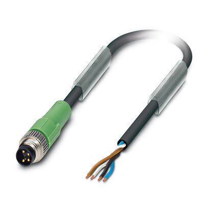 Phoenix Contact Straight Male 4 way M8 to Straight 4 way Free Ends Sensor Actuator Cable, 1.5m [1415542]; 281-897