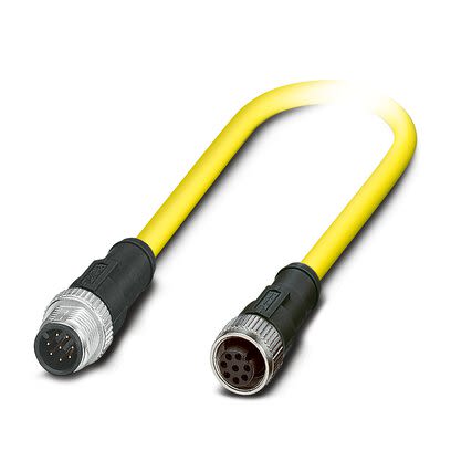 Phoenix Contact Straight Male 8 way M12 to Straight Female 8 way M12 Actuator/Sensor Cable, 5m [1417913]; 282-018