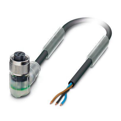 Phoenix Contact Straight 3 way Free Ends to Right Angle Female 3 way M12 Actuator/Sensor Cable, 5m [1505326]; 282-077