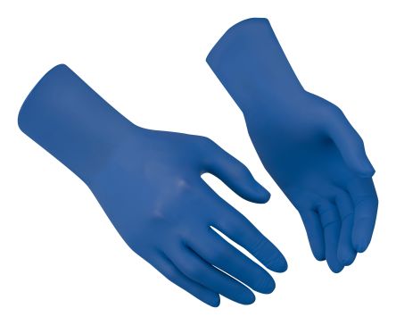GUIDE GLOVES GUIDE 7020 Blue Nitrile Chemical Resistant Work Gloves, Size 10 [GUIDE 7020 T10]; 282-664