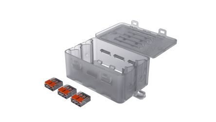 WISKA KonnektIT Series Transparent Polypropylene Junction Box, IP20, 100 x 51.5 x 34mm [KonnektIT 204/221-413x5]; 282-860