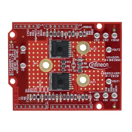 Infineon Power PROFETTM + 24/48V Shield for Arduino Motor Control for BTH500xx-1LUA for Arduino [BOARDBTH500151LUATOBO1]; 284-838