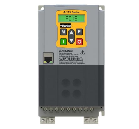 Parker Variable Speed Drive, 2.2 kW, 3 Phase, 220 → 240 V ac, 10 A, AC15 Series [15G-32-0100-BF]; 285-473