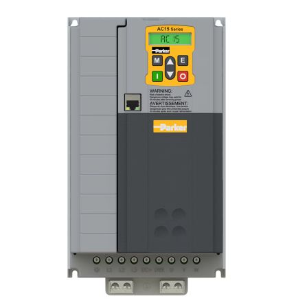 Parker Variable Speed Drive, 11 kW, 3 Phase, 380 → 480 V ac, 23 A, AC15 Series [15G-44-0230-BF]; 285-476