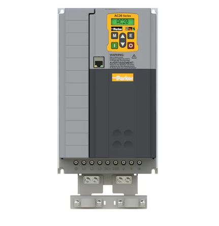 Parker Variable Speed Drive, 11 kW, 3 Phase, 380 → 480 V ac, 23 A, AC20 Series [20G-44-0230-BF]; 285-493