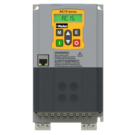 Parker Variable Speed Drive, 4 kW, 3 Phase, 480 V ac, 9 A, AC15 Series [15G-42-0090-BF]; 285-801