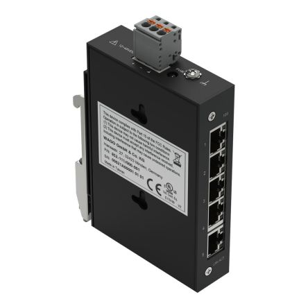 WAGO 852, Unmanaged 5 Port Network Switch, RJ-45 [852-111/000-001]; 286-391