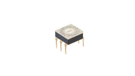 NKK Switches FD01, 16 Position, Hexadecimal Rotary Switch, 0.4VA [FD01-FR16P-ST]; 286-564