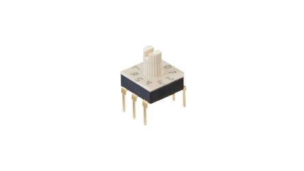 NKK Switches FD01, 10 Position, Decimal Rotary Switch, 0.4VA [FD01-KR10P-ST]; 286-565