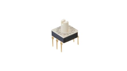 NKK Switches FD01, 16 Position, Hexadecimal Rotary Switch, 0.4VA [FD01-KR16P-ST]; 286-567