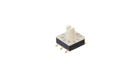 NKK Switches FD02, 10 Position, Decimal Rotary Switch, 0.4VA [FD02-KR10P-ST]; 286-578