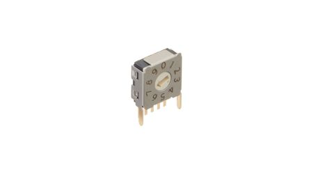 NKK Switches FD01, 10 Position, Decimal Complement Rotary Switch, 0.4VA [FD01-FC10H-ST]; 286-622