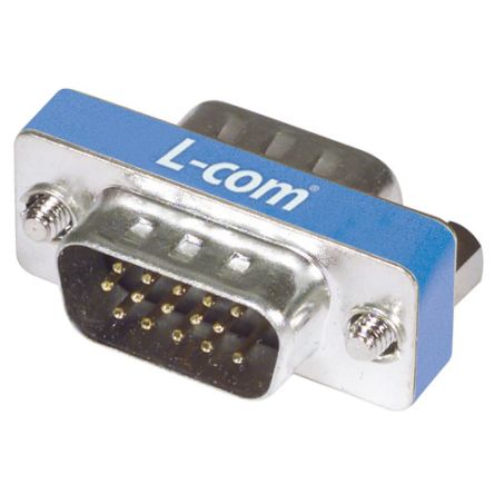 L-Com D Sub Adapter Male 15 Way D-Sub to Male 15 Way D-Sub [DGBH15M]; 286-862