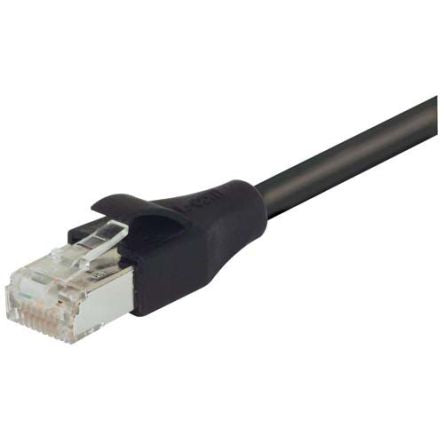 L-ComTRD, 5ft Cat6, Black RJ45 to Male RJ45 Male, Aluminium/Polyester Foil Shielded, Terminated PVC Sheath [TRD695SCR-BLK-5]; 286-870