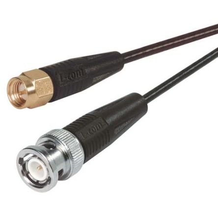 L-Com CC174 Series Male SMA to Male BNC, 2.5ft, RG174 Coaxial, Terminated50 ohms [CC174SB-2.5]; 286-884