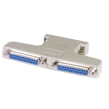 L-Com D Sub Adapter Male 9 Way D-Sub to Female [ADPT-DB25Y]; 286-925