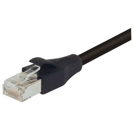 L-ComTRD, 20ft Cat5e, Black RJ45 to Male RJ45 Male, Aluminium/Polyester Foil Shielded, Terminated LSZH Sheath [TRD855SZ-20]; 286-979