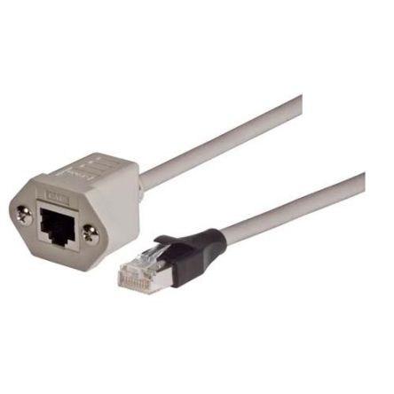 L-ComTRD, 10ft Cat5e, Grey RJ45 to Male RJ45 Female, Aluminium/Mylar Tape Shielded, Terminated PVC Sheath [TRDC5EXTSF-10]; 286-984