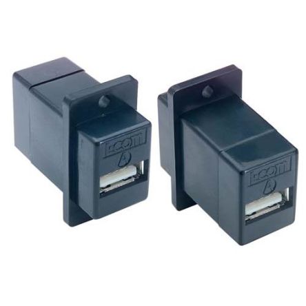 L-Com Straight, Panel Mount, Plug- Single Port Type Type A USB Connector [ECF504B-UAA]; 287-047