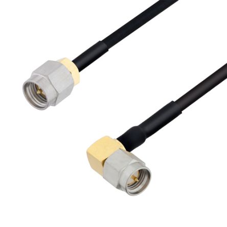 L-Com LCCA Series Male SMA to Male SMA, 1.5ft, SMA Right Angle Coaxial, Terminated50 ohms [LCCA30132-FT1.5]; 287-056