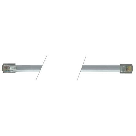 L-Com TDC Series Flat Ribbon Cable, 14ft Length, RJ11 to RJ11 [TDC314]; 287-057