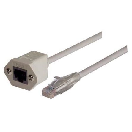 L-ComTRD, 3ft Cat5e, Grey RJ45 to Female RJ45 Male, Unshielded Unshielded, Terminated PVC Sheath [TRDC5EXTF-3]; 287-105