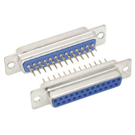 L-Com SD25 25 Way Screw D-sub Connector Socket, 2.77mm Pitch, with Jack Screw [SD25S-PC]; 287-127