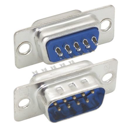 L-Com SD9 9 Way Screw D-sub Connector Plug, 2.8mm Pitch, with Jack Screw [SD9P]; 287-129