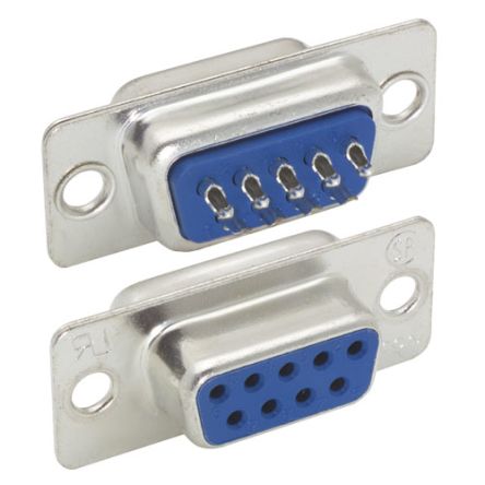 L-Com SD9 9 Way Screw D-sub Connector Socket, 2.8mm Pitch, with Jack Screw [SD9S]; 287-130