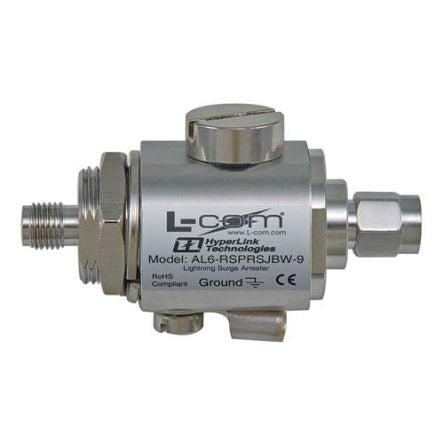 L-Com AL6 Series Plug Bulkhead Mount RP-SMA, Straight Body [AL6-RSPRSJBW-9]; 287-163