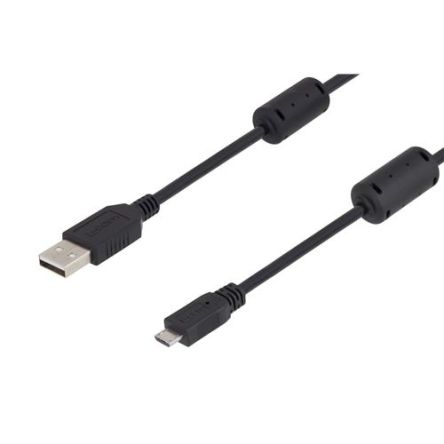 L-Com USB 2.0, Male USB A to Male Micro USB B, 2m [U2A00003-2M]; 287-186