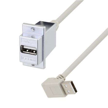 L-Com USB 2.0, Male USB A to Male Type A Plug, 12in [U2A00008-12I]; 287-188