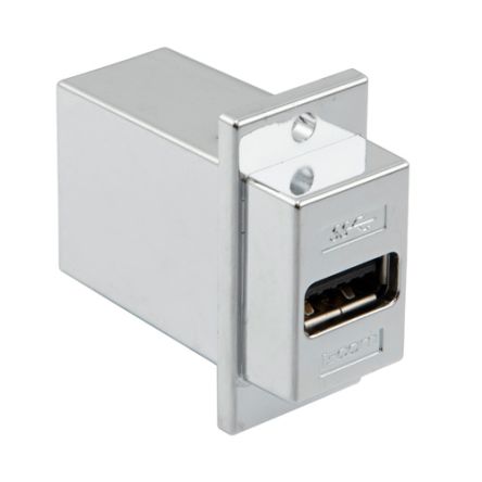 L-Com Straight, Panel Mount, Socket- Single Port Type Type A 3 USB Connector [ECF504-30-UAAS-HR]; 287-245