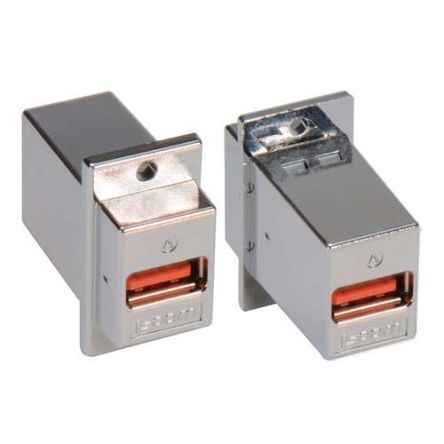 L-Com Straight, Panel Mount, Plug- Single Port Type Type A USB Connector [ECF504-UAAS-HR]; 287-258