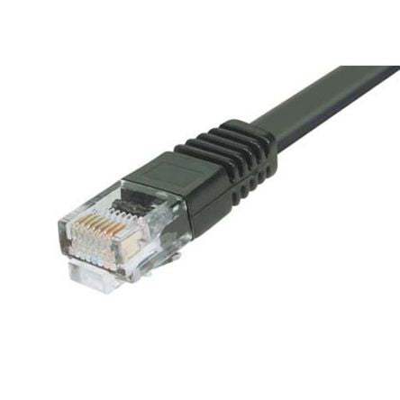 L-ComTRD, 3ft Cat5e, Black RJ45 to Male RJ45 Male Unshielded, Terminated PVC Sheath [TRD855FLAT-3]; 287-277