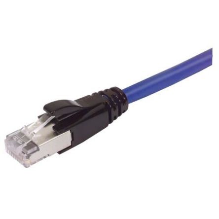 L-ComTRD, 25ft Cat6a, Blue RJ45 to Male RJ45 Male, Aluminium/Polyester Foil Shielded, Terminated PVC Sheath [TRD695ABL-25]; 287-309