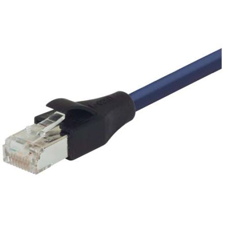 L-ComTRD, 15ft Cat6, Blue RJ45 to Male RJ45 Male, Aluminium/Polyester Foil Shielded, Terminated PVC Sheath [TRD695SCR-BL-15]; 287-380
