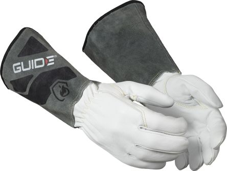 GUIDE GLOVES Guide 1270 Grey, White Kevlar, Leather Assembly, Automotive Industry, Construction, Emergency Services [Guide 1270 Taille 12]; 288-103