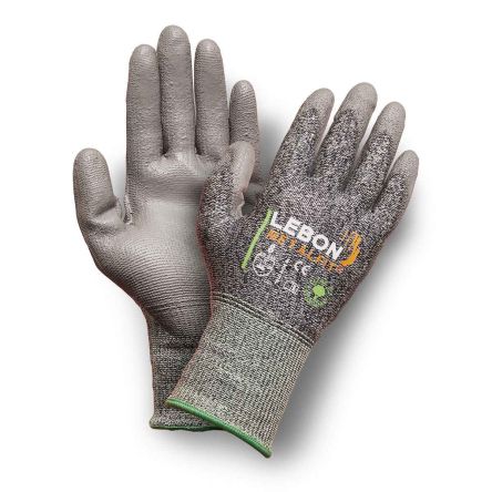 Lebon Protection METALFIT Grey Polyamide, Polyethylene Filament, Stainless Steel Filaments Cut Resistant Work Gloves, [METALFIT/7]; 288-114