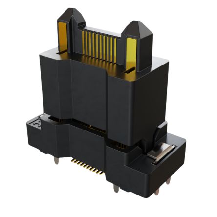 HARWIN FLECTO Series Vertical Surface PCB Header, 20 Contact(s), 0.5 mm Pitch, 2 Row(s), Shrouded [F11-20102042R]; 288-422